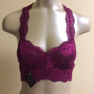 Knickers By Cinema Etoile Lace Burgundy Bralette Seductive size S
